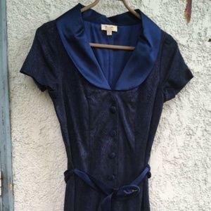 Vintage Bebe Yankee luxury brand blue dress Y2K rockabilly mall goth pinup